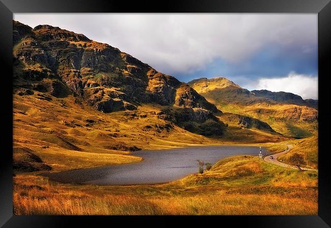Loch Restil. Rest and Be Thankful, Scotland Framed Print by Jenny Rainbow