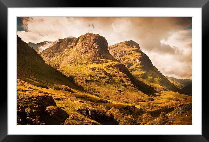  Three Sisters. Glencoe. Scotland Framed Mounted Print by Jenny Rainbow