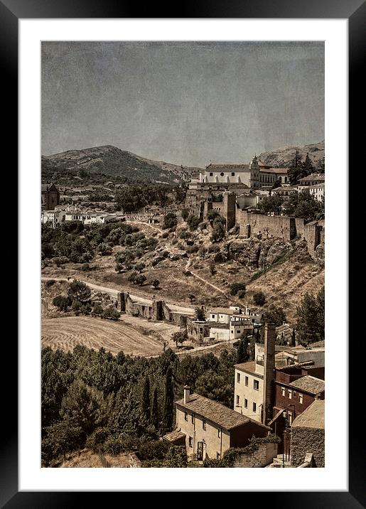 Old Ronda. Vintage Cards Framed Mounted Print by Jenny Rainbow