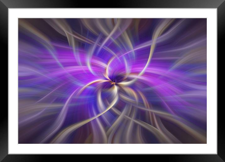 Purple Gold Colored Abstract. Concept Spirituality Framed Mounted Print by Jenny Rainbow