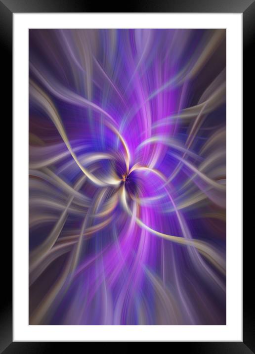 The Violet Flame. Spirituality Framed Mounted Print by Jenny Rainbow