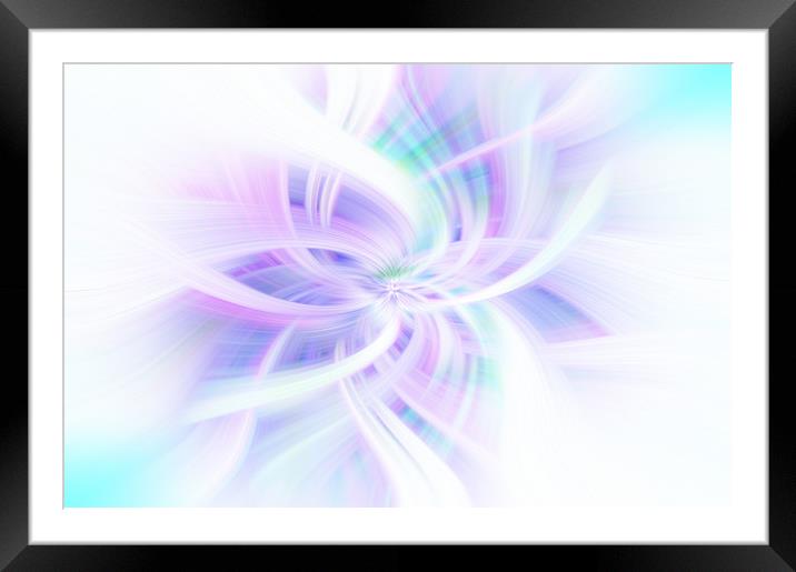 Light Blue Purple Abstract. Concept Lightness Framed Mounted Print by Jenny Rainbow