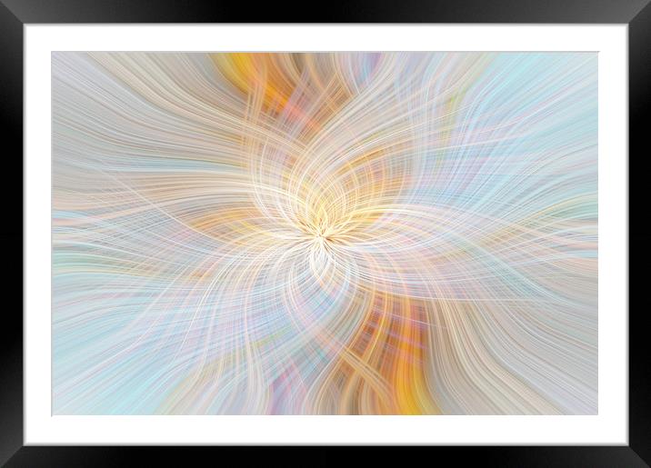 Light Blue Beige Colored Abstract. Concept Harmony Framed Mounted Print by Jenny Rainbow