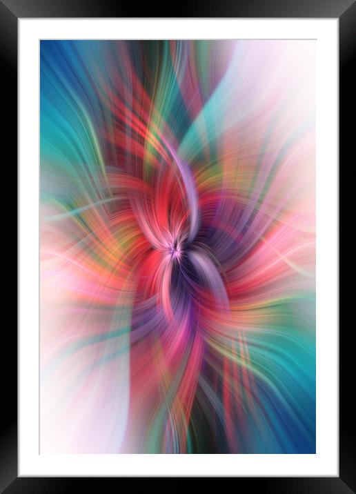Multicolored Abstract. Concept Abundance Framed Mounted Print by Jenny Rainbow