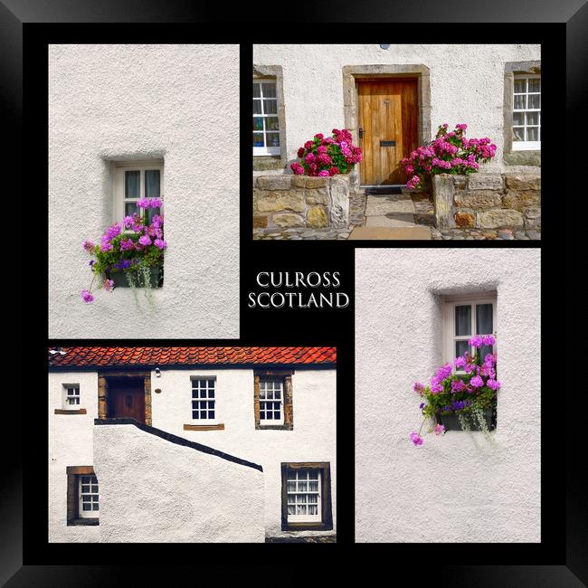 Culross Towm Collage. Scotland Framed Print by Jenny Rainbow