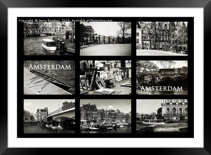 Amsterdam by Jenny Rainbow Framed Mounted Print by Jenny Rainbow