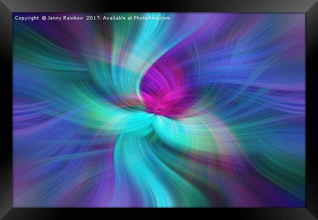 Spiritual Freedom. Mystery of Colors Framed Print by Jenny Rainbow