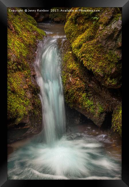 Tiny Waterfall Framed Print by Jenny Rainbow