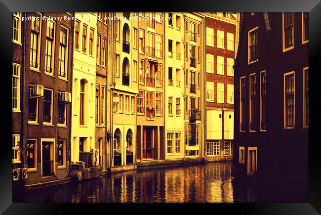 Golden Hour in Amsterdam                           Framed Print by Jenny Rainbow