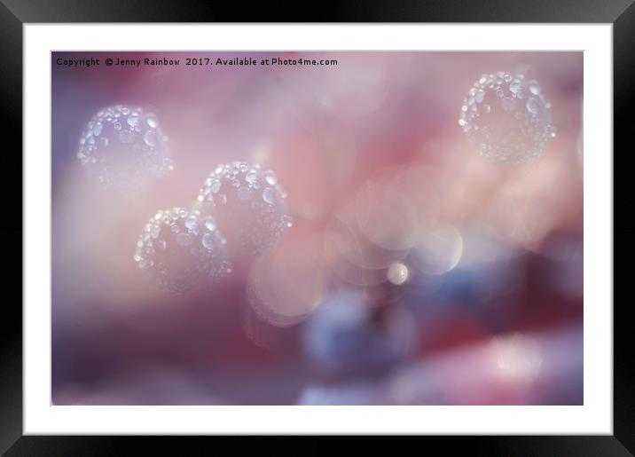 Dreamy Black berries Framed Mounted Print by Jenny Rainbow