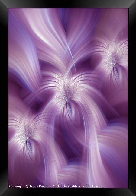 Violet Purple Abstract. Concept Relaxing Mind Framed Print by Jenny Rainbow