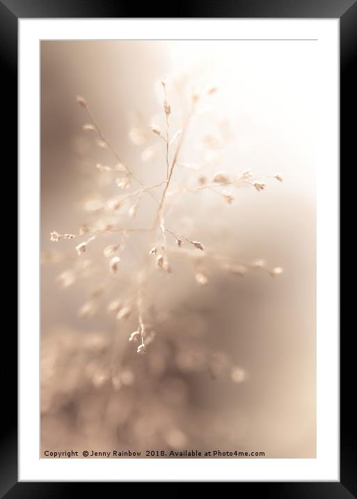 All Tenderness. Grass Art Framed Mounted Print by Jenny Rainbow