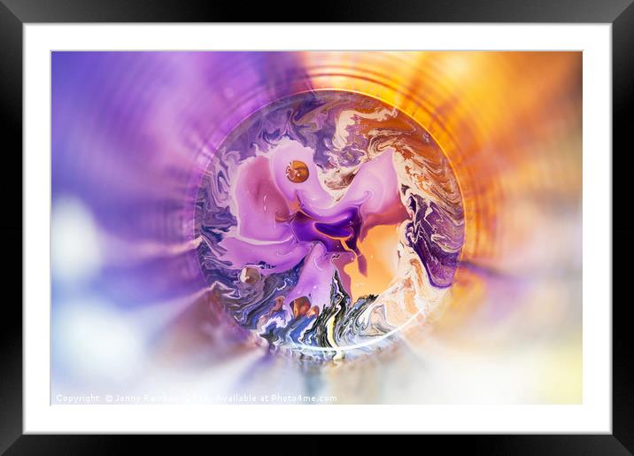 Time Vortex Framed Mounted Print by Jenny Rainbow