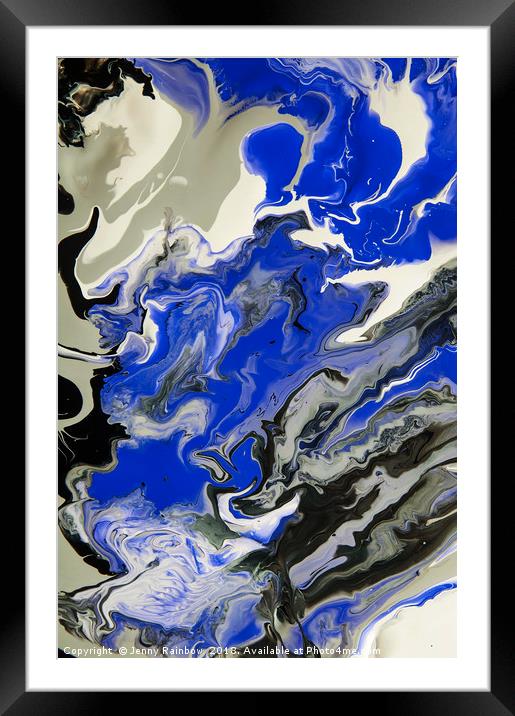 The Rivers of Babylon. Abstract Fragment Framed Mounted Print by Jenny Rainbow