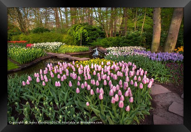 Hidden Beauty. Keukenhof Botanic Garden Framed Print by Jenny Rainbow