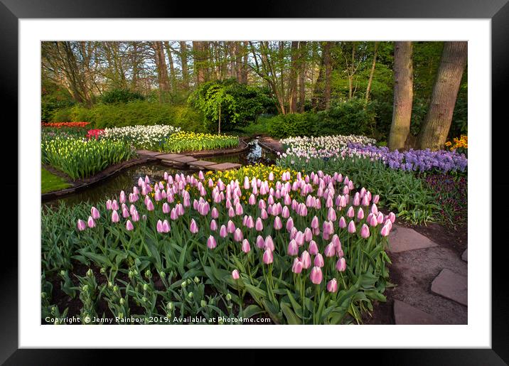 Hidden Beauty. Keukenhof Botanic Garden Framed Mounted Print by Jenny Rainbow