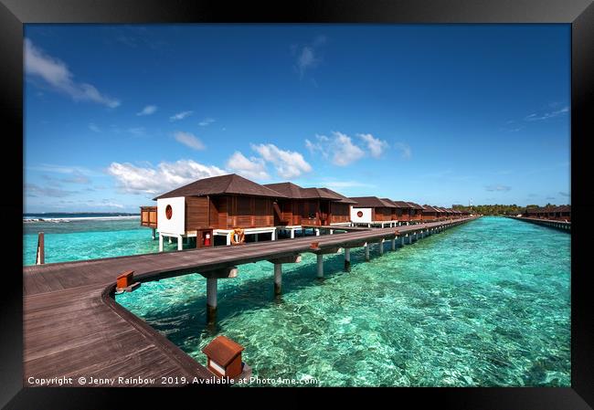 Luxury Water Villas of Maldivian Resort Framed Print by Jenny Rainbow