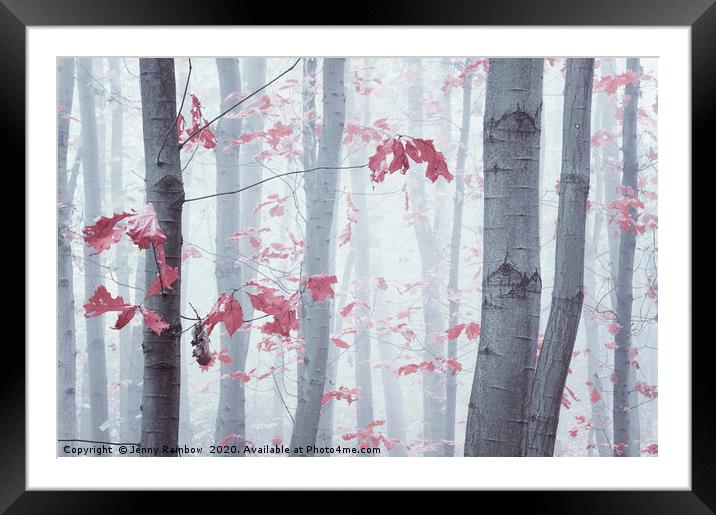 Splashes Of Autumn Colors Framed Mounted Print by Jenny Rainbow