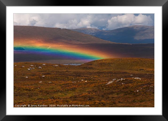 Low Rainbow Framed Mounted Print by Jenny Rainbow
