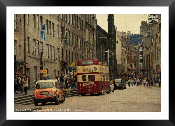  Princes Street Edinburgh. Scotland Framed Mounted Print by Jenny Rainbow