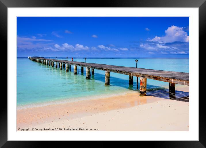 The Pier into the Blue Heaven Framed Mounted Print by Jenny Rainbow