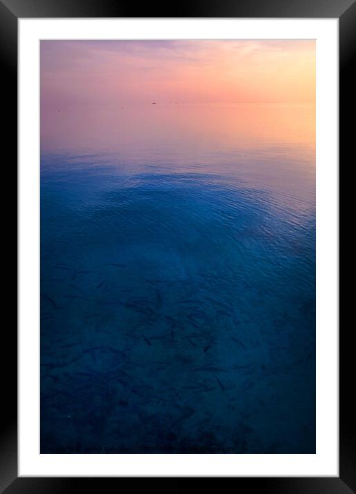 Peaceful Sunrise Framed Mounted Print by Jenny Rainbow
