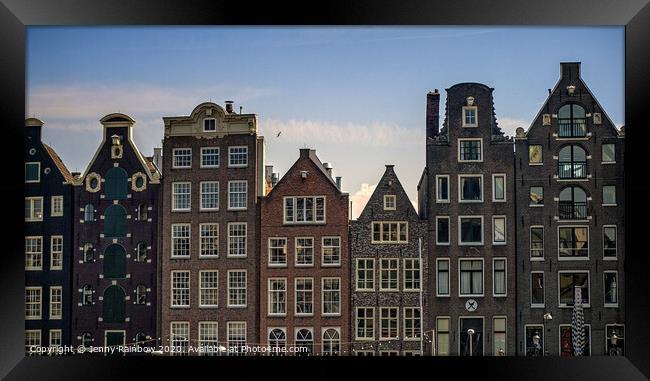 Old Houses of Amsterdam Framed Print by Jenny Rainbow
