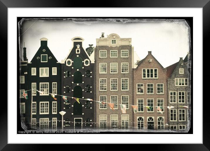 Vintage Amsterdam Old Card Framed Mounted Print by Jenny Rainbow
