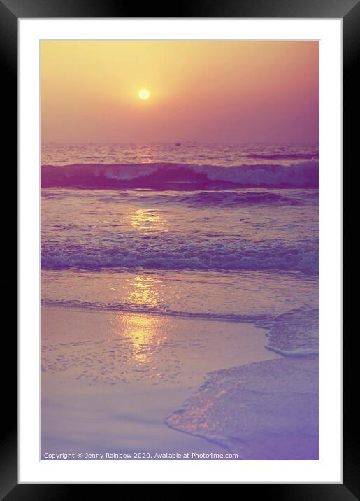 Goa Sunset Memories Framed Mounted Print by Jenny Rainbow