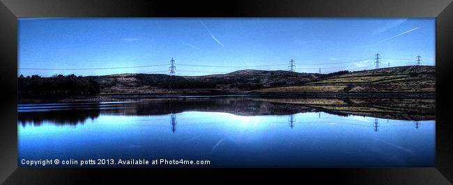 Calm Reservoir Framed Print by colin potts