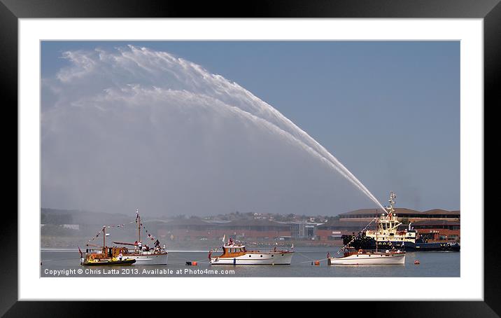 Fire on the Medway Framed Mounted Print by Chris Latta