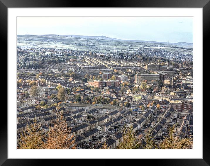 Accrington Vista Framed Mounted Print by Mike Dickinson