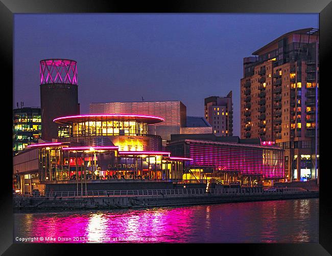 Quays Theatre Salford Framed Print by Mike Dickinson