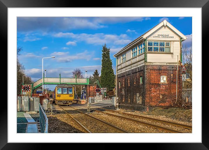  Huncoat railway crossing Framed Mounted Print by Mike Dickinson
