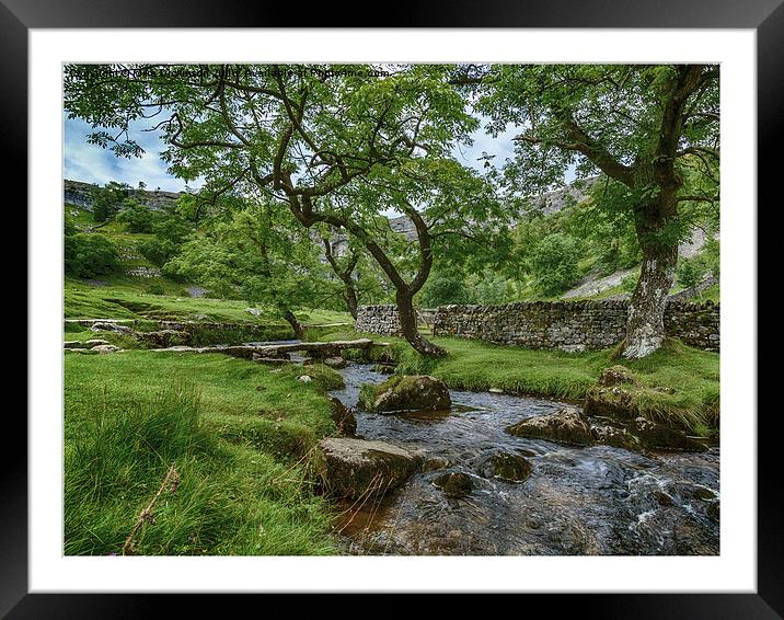  Malham Cove brook Framed Mounted Print by Mike Dickinson