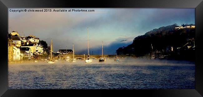 Looe Harbour Bridge Framed Print by chris wood