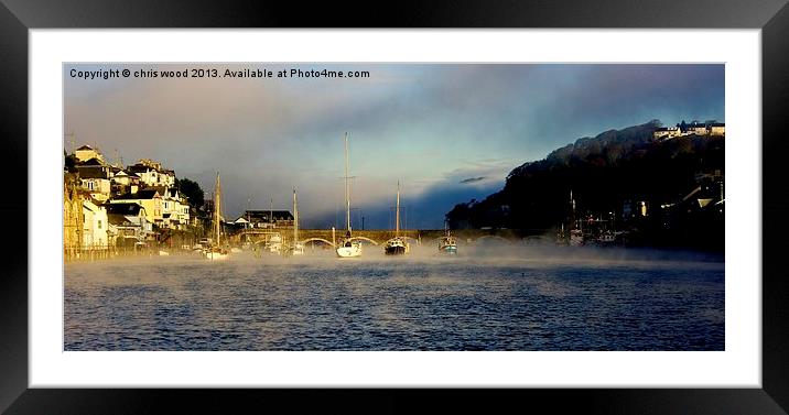 Looe Harbour Bridge Framed Mounted Print by chris wood