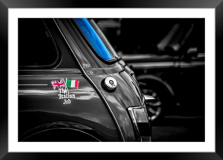 Italian Job Black and White Framed Mounted Print by chris wood