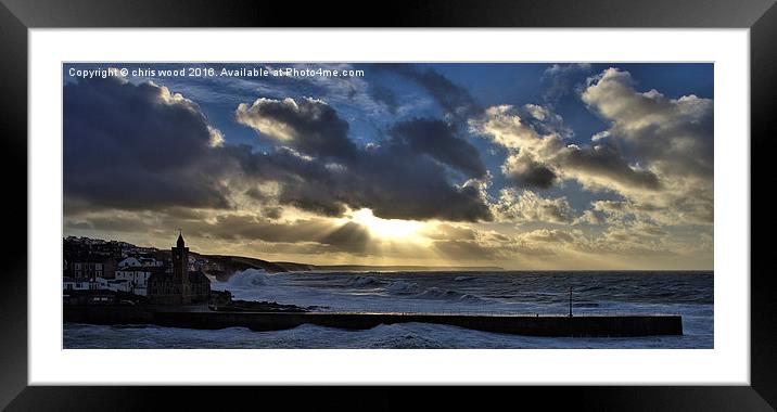  Sunrise over Cornwall Framed Mounted Print by chris wood