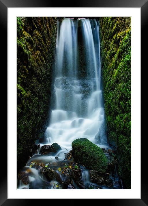 Secret waterfall Framed Mounted Print by Steve Cowe