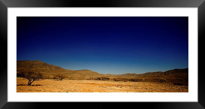 Deep Blue Desert Sky Framed Mounted Print by Steve Cowe