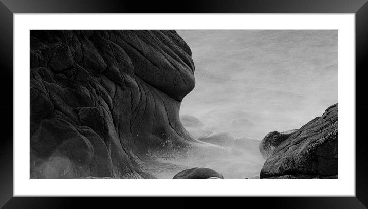 Alien Rock Framed Mounted Print by Steve Cowe