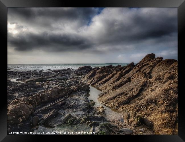 Storm passing  Framed Print by Steve Cowe