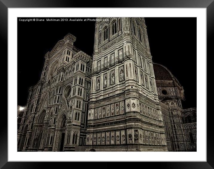 Duomo, florence italy Framed Mounted Print by Diane  Mohlman