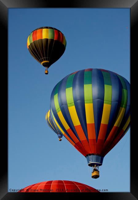 Hot air balloons Framed Print by Diane  Mohlman