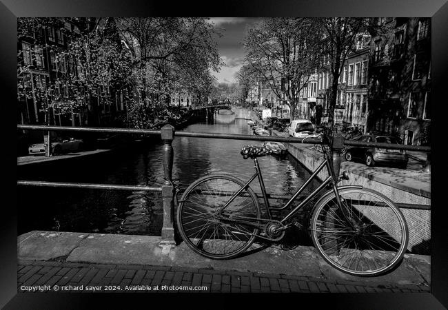 Amsterdam Bike Framed Print by richard sayer