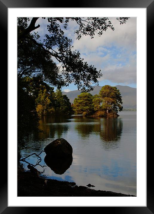 Marooned Boulder Framed Mounted Print by richard sayer