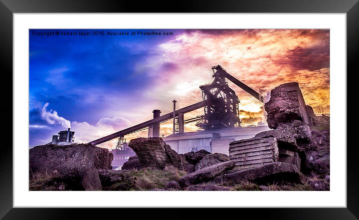 The Last Breaths of a Steel Giant Framed Mounted Print by richard sayer