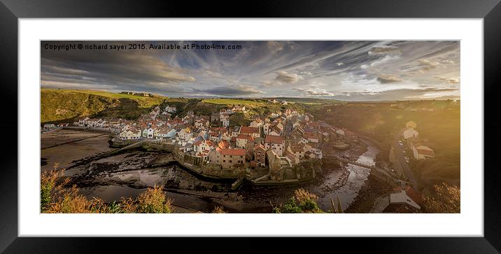 Abundant Charm of Staithes Framed Mounted Print by richard sayer