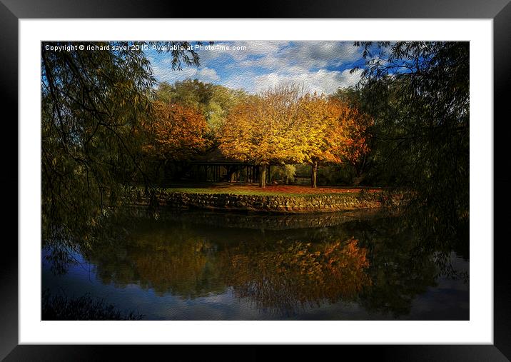  Autumn in Oils Framed Mounted Print by richard sayer